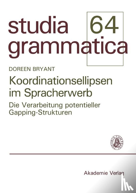 Bryant, Doreen - Koordinationsellipsen Im Spracherwerb