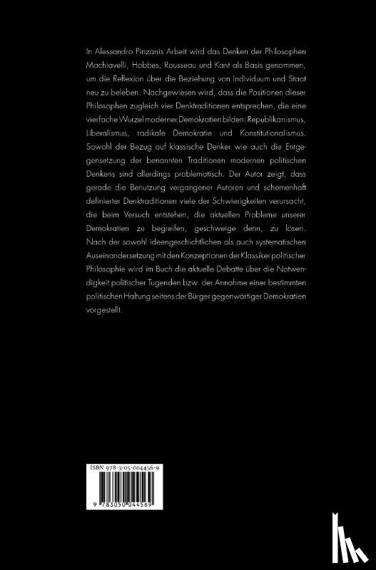 Pinzani, Alessandro - An den Wurzeln moderner Demokratie
