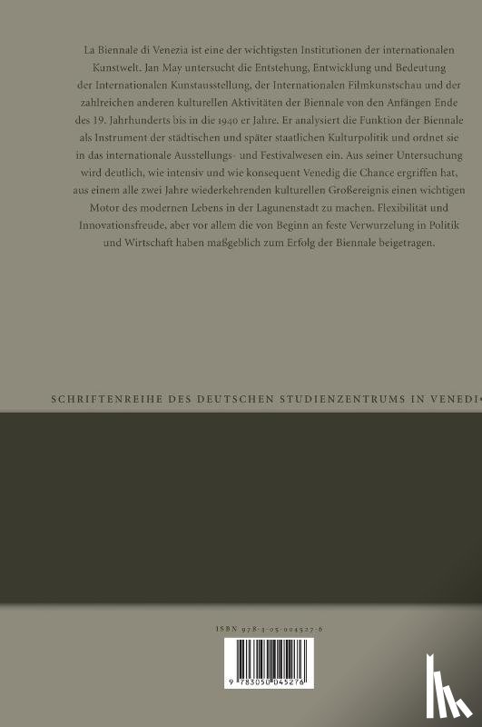 May, Jan Andreas - La Biennale di Venezia