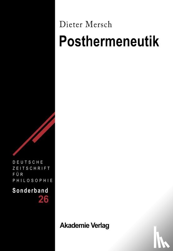 Mersch, Dieter - Posthermeneutik