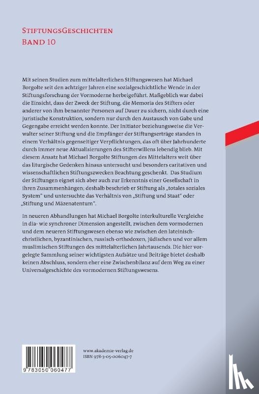 Borgolte, Michael - Stiftung und Memoria