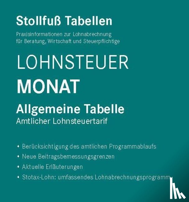  - Tabelle, Lohnsteuer 2026 Monat