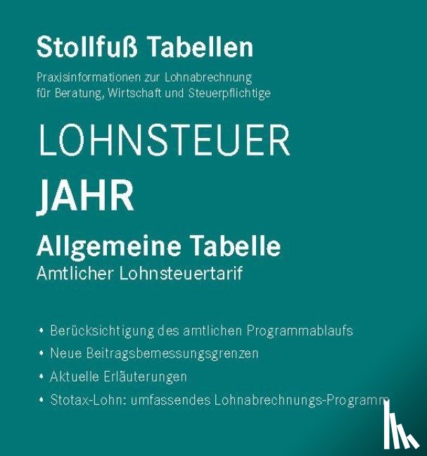  - Tabelle, Lohnsteuer 2026 Jahr