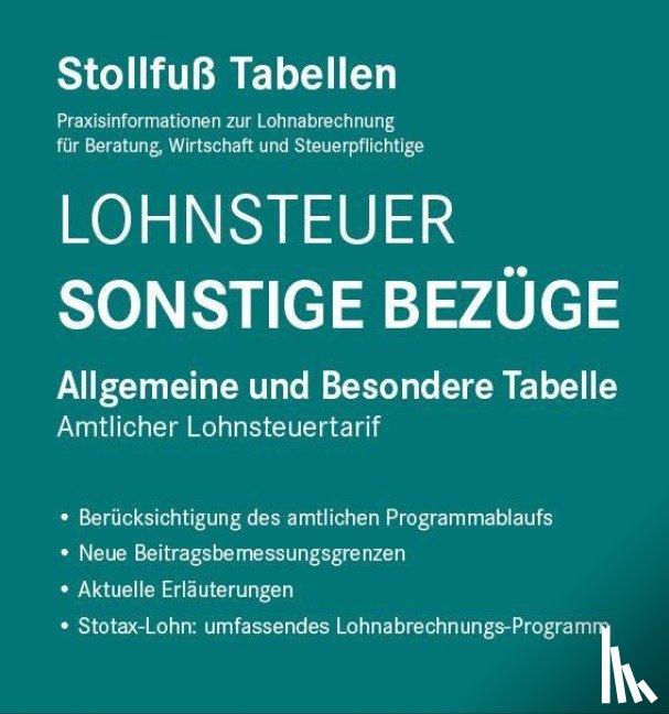  - Tabelle, Lohnsteuer 2025 Sonstige Bezüge Sonderausgabe August