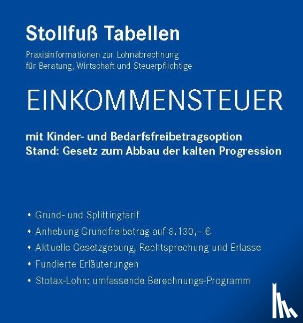  - Tabelle, Einkommensteuer 2025 Sonderausgabe August