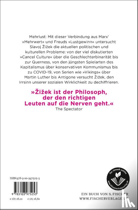 Zizek, Slavoj - Die Paradoxien der Mehrlust