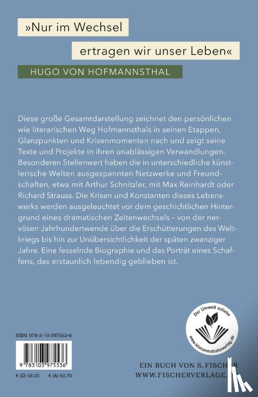 Dangel-Pelloquin, Elsbeth, Honold, Alexander - Hugo von Hofmannsthal: Grenzenlose Verwandlung