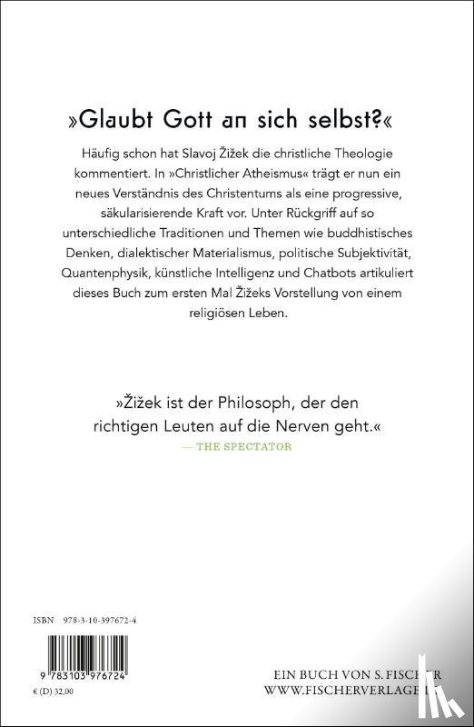 Zizek, Slavoj - Christlicher Atheismus