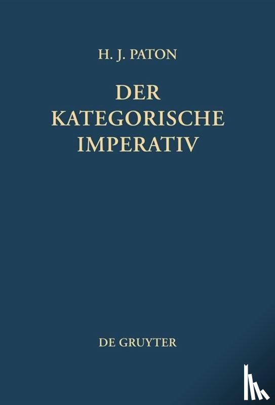 Paton, Herbert J - Der kategorische Imperativ