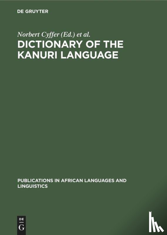 - Dictionary of the Kanuri Language