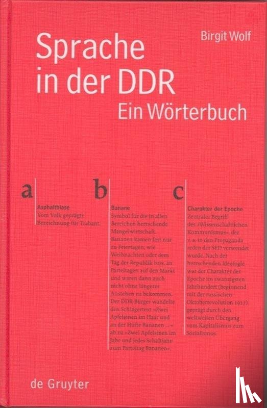 Wolf, Birgit - Sprache in der DDR