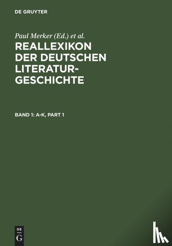  - Reallexikon Der Deutschen Literaturgeschichte