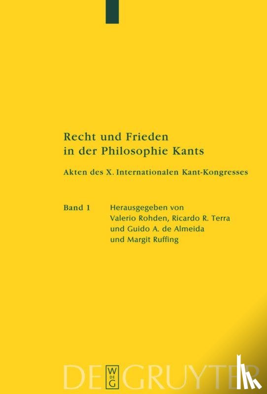  - Recht und Frieden in der Philosophie Kants