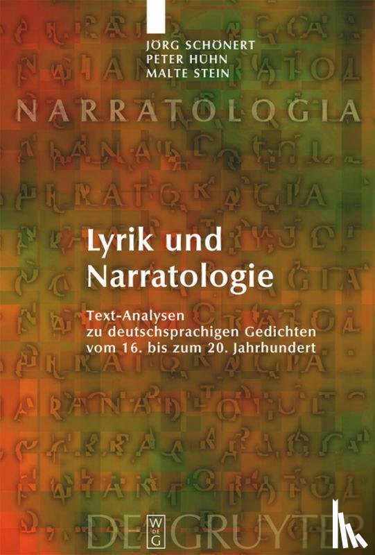 Schonert, Jorg, Huhn, Peter, Stein, Malte - Lyrik Und Narratologie