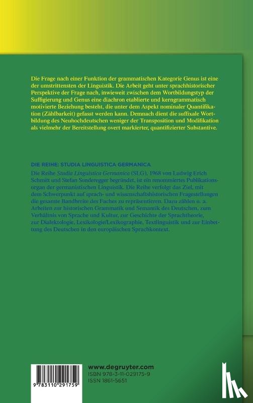 Werner, Martina - Genus, Derivation und Quantifikation