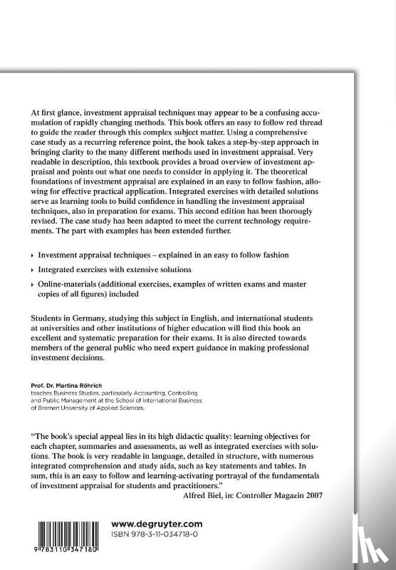 Rohrich, Martina - Fundamentals of Investment Appraisal