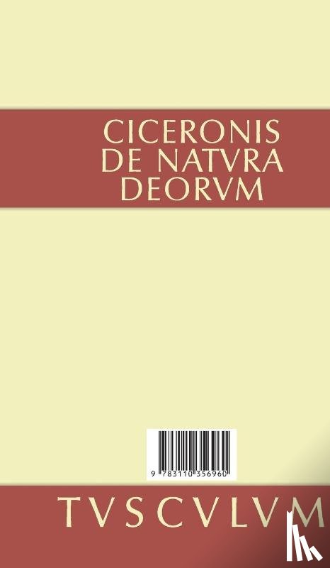 Cicero, Marcus Tullius - Vom Wesen der Gotter