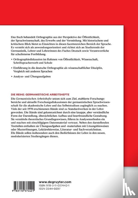 Karg, Ina - Orthographie