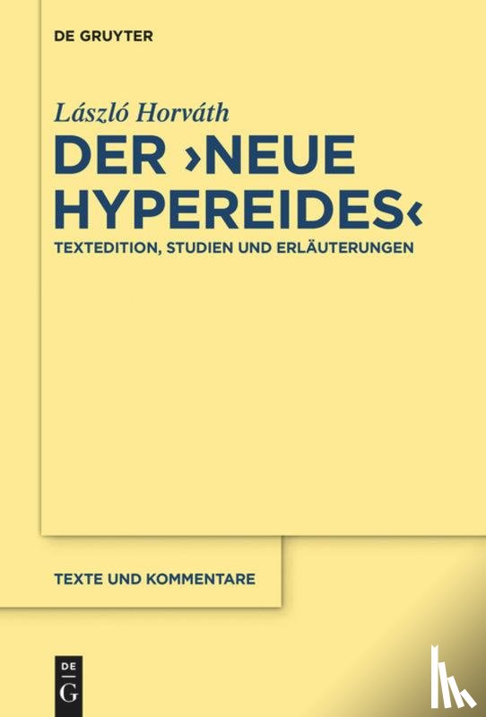 Horvath, Laszlo - Der "Neue Hypereides"