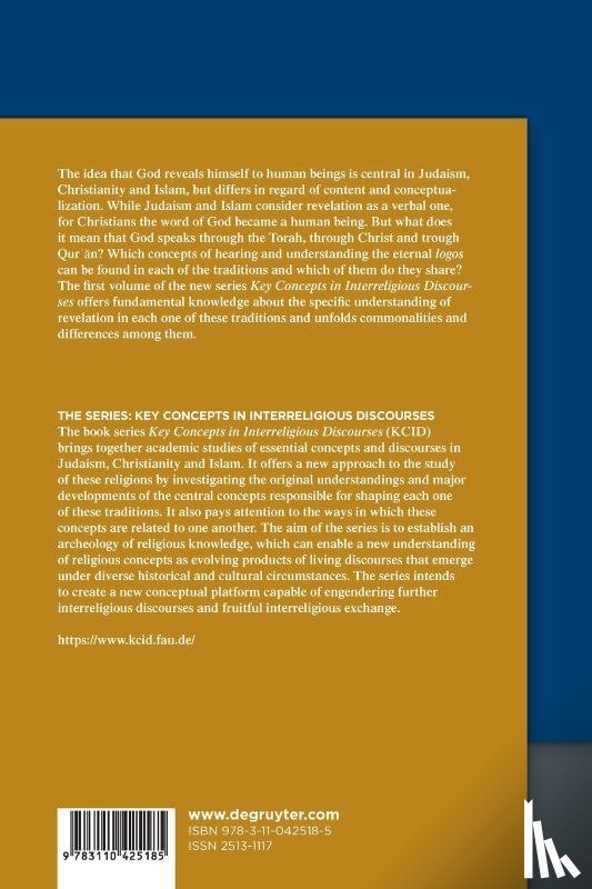  - The Concept of Revelation in Judaism, Christianity and Islam