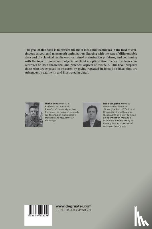 Durea, Marius, Strugariu, Radu - An Introduction to Nonlinear Optimization Theory