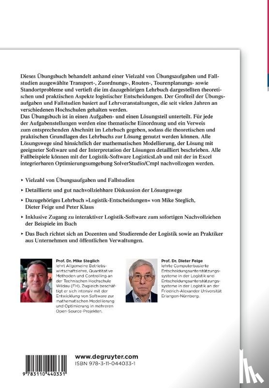 Steglich, Mike, Feige, Dieter - UEbungsbuch Logistik-Entscheidungen