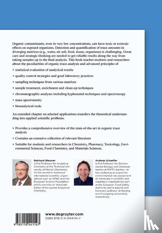 Nießner, Reinhard, Schaffer, Andreas - Organic Trace Analysis