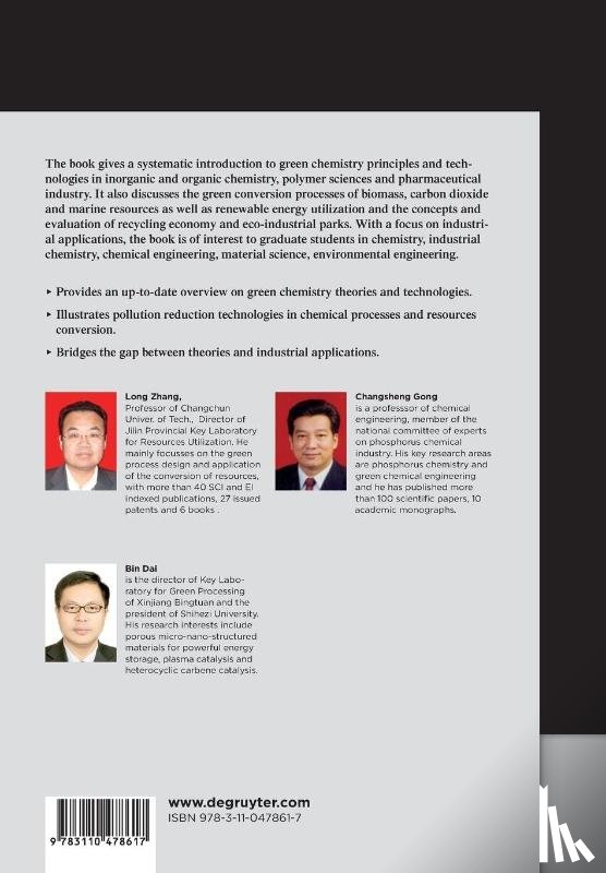  - Green Chemistry and Technologies