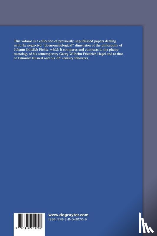  - Fichte and the Phenomenological Tradition