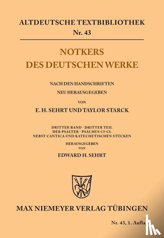  - Notkers des Deutschen Werke