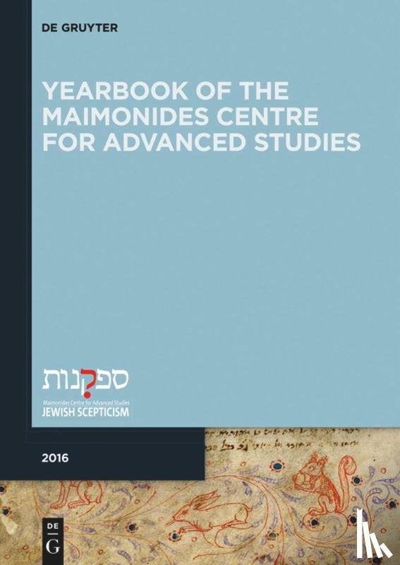  - Yearbook of the Maimonides Centre for Advanced Studies. 2016