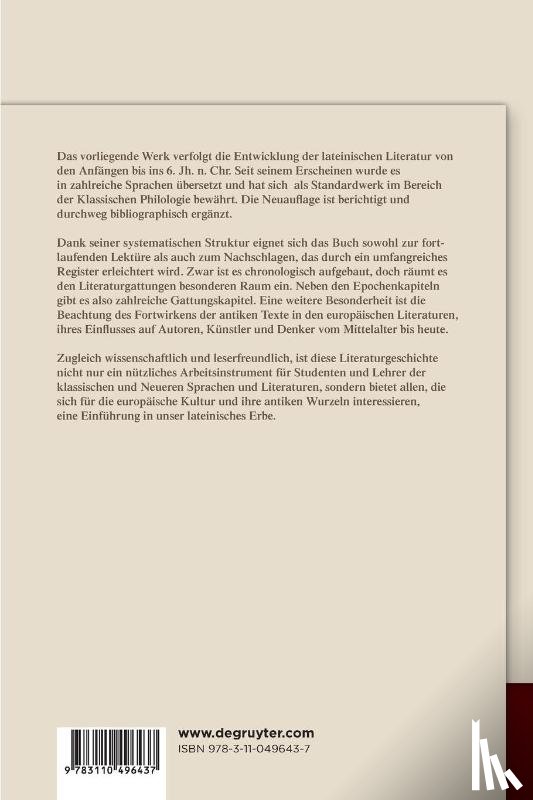 Albrecht, Michael Von - Geschichte der romischen Literatur