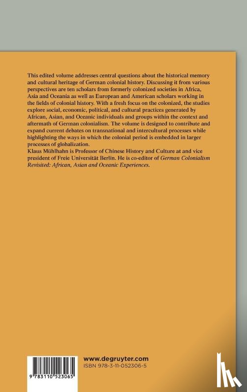  - The Cultural Legacy of German Colonial Rule