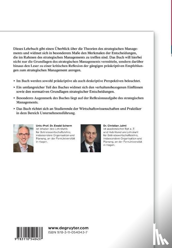 Scherm, Ewald, Julmi, Christian - Strategisches Management