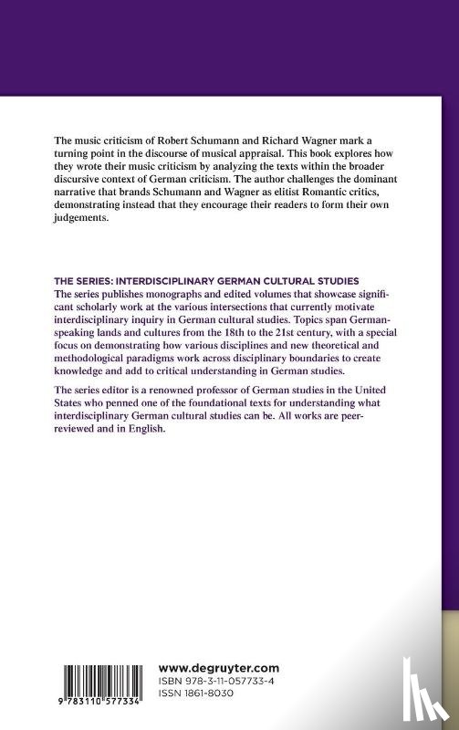 Hermans, Tobias Taddeo - Robert Schumann and Richard Wagner as Music Critics