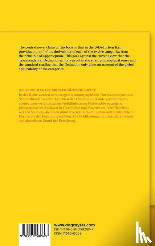 Schulting, Dennis - Kant's Deduction From Apperception