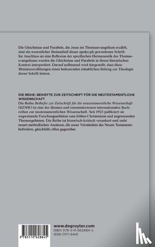 Schwarz, Konrad - Gleichnisse und Parabeln Jesu im Thomasevangelium
