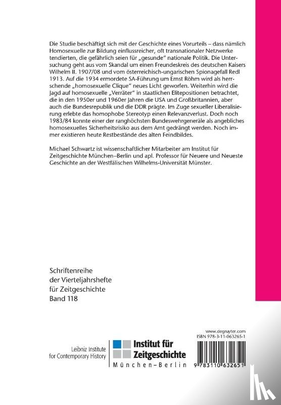 Schwartz, Michael - Homosexuelle, Seilschaften, Verrat