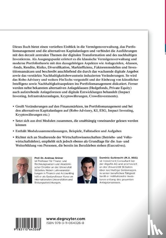 Gutknecht, Dominic, Grüner, Andreas - Investments