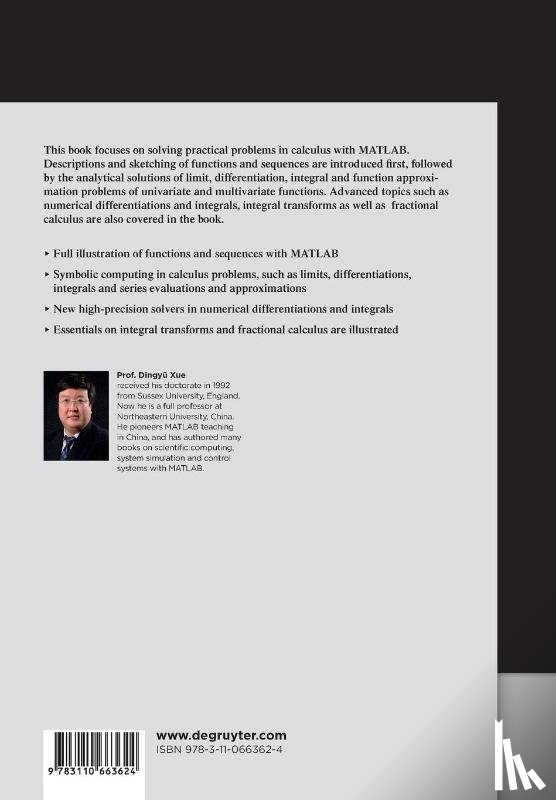 Xue, Dingyu - Calculus Problem Solutions with MATLAB®