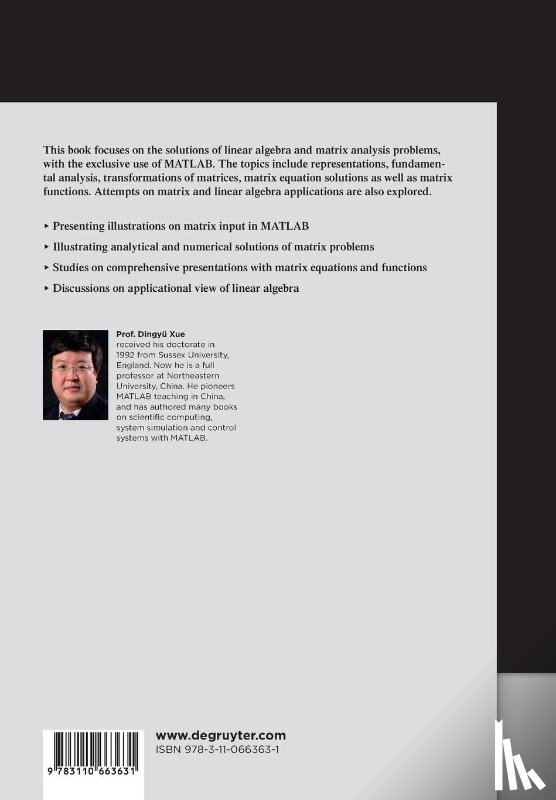 Xue, Dingyu - Linear Algebra and Matrix Computations with MATLAB®