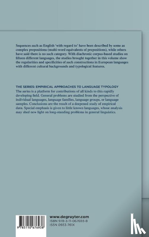  - Complex Adpositions in European Languages