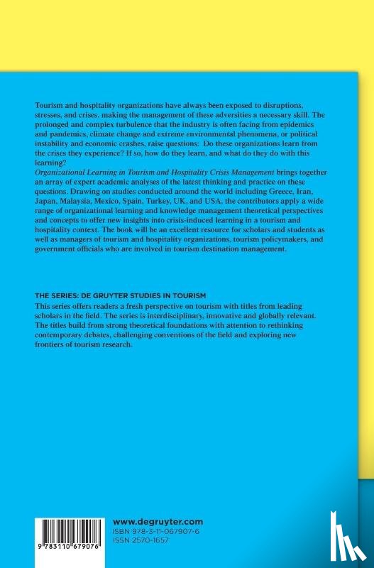  - Organizational learning in tourism and hospitality crisis management