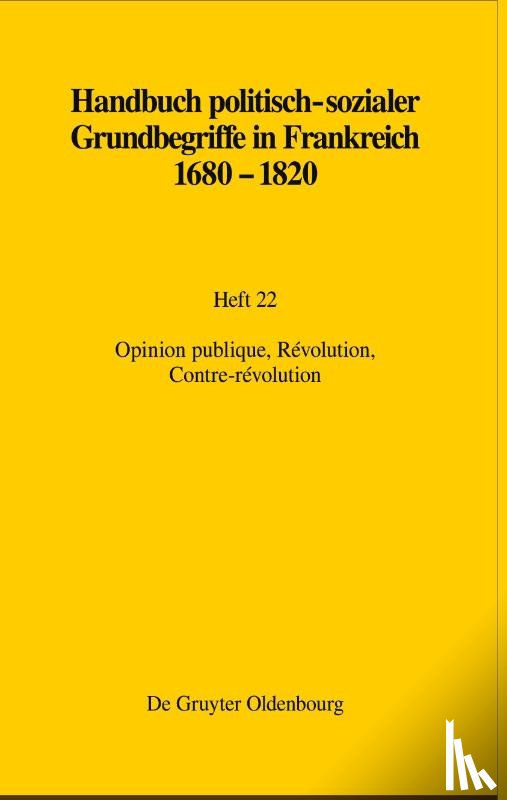 Leonhard, Joern, Lusebrink, Hans-Jurgen - Opinion Publique, Revolution, Contre-Revolution