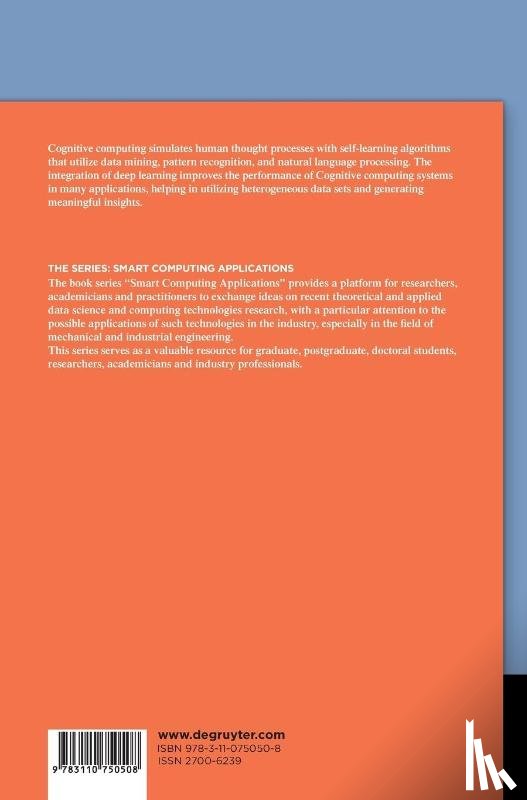  - Deep Learning for Cognitive Computing Systems