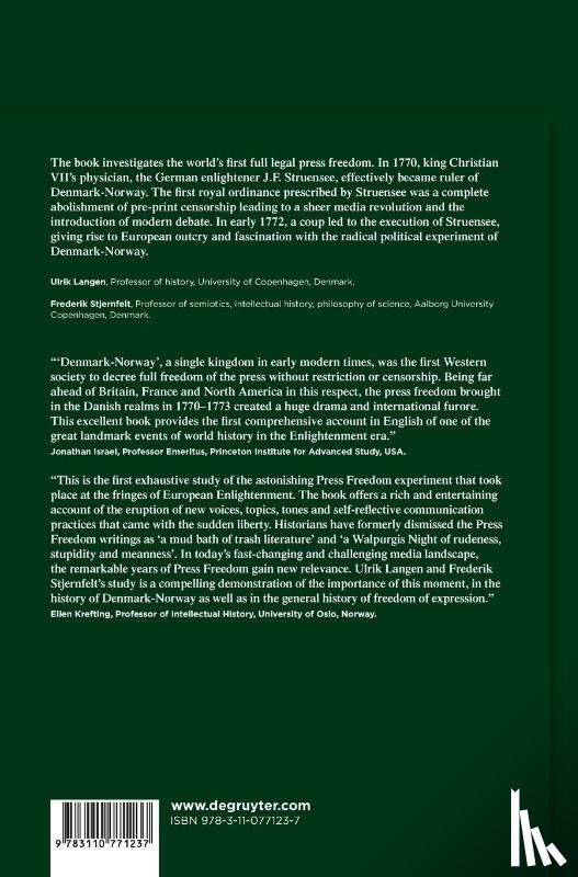 Langen, Ulrik, Stjernfelt, Frederik - The World's First Full Press Freedom