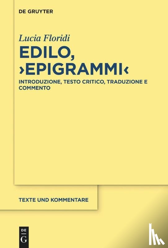 Floridi, Lucia - Edilo, >Epigrammi
