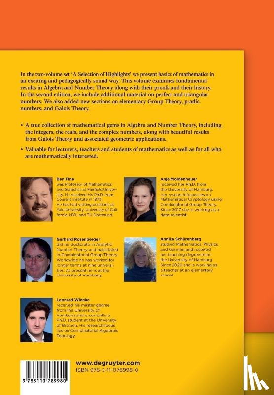 Fine, Benjamin, Moldenhauer, Anja, Rosenberger, Gerhard, Schürenberg, Annika - Algebra and Number Theory