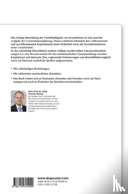 Hering, Thomas - Investitionstheorie
