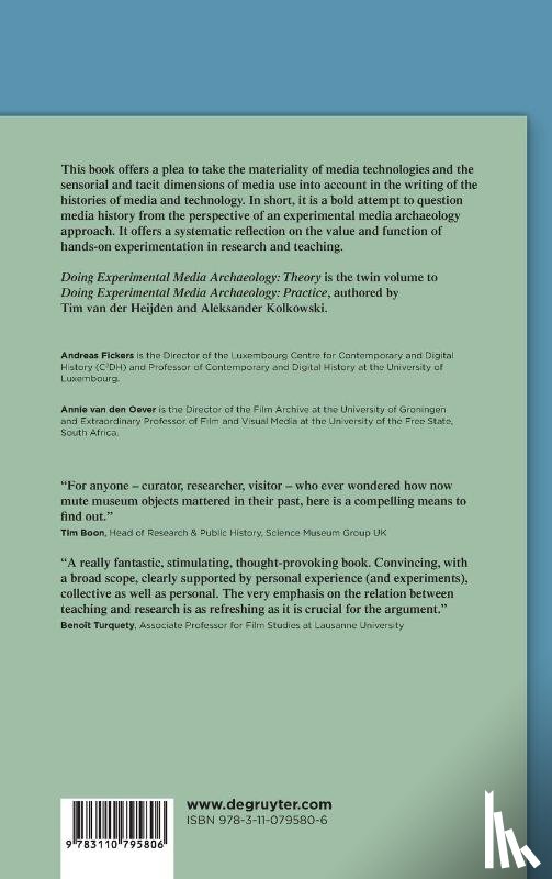 Fickers, Andreas, Oever, Annie - Doing Experimental Media Archaeology